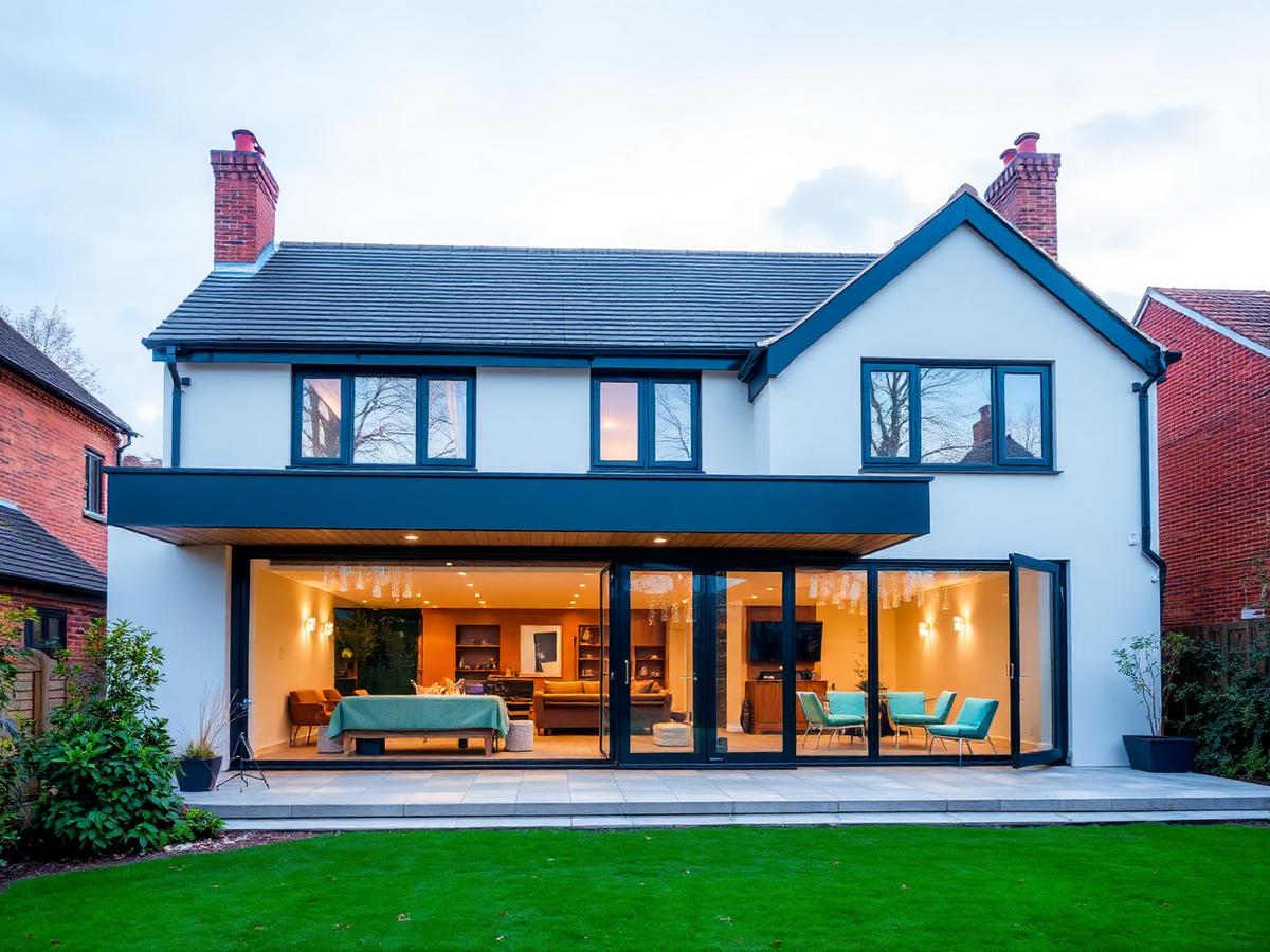 Modern home extension exterior